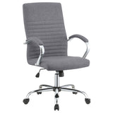 Abisko Upholstered Office Chair with Casters Grey and Chrome | Coaster - 881217 - Home Elegance USA - 1