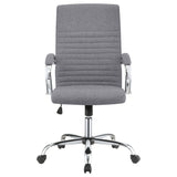 Abisko Upholstered Office Chair with Casters Grey and Chrome | Coaster - 881217 - Home Elegance USA - 3