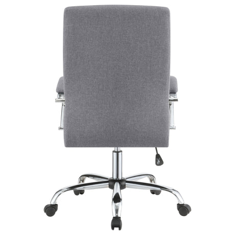 Abisko Upholstered Office Chair with Casters Grey and Chrome | Coaster - 881217 - Home Elegance USA - 7