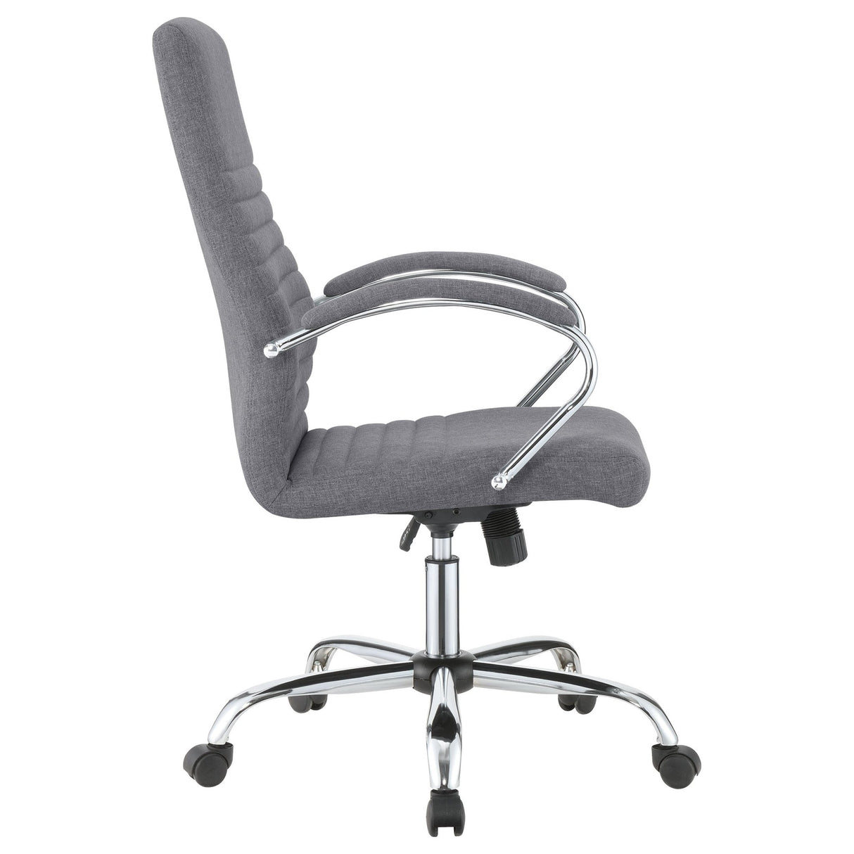 Abisko Upholstered Office Chair with Casters Grey and Chrome | Coaster - 881217 - Home Elegance USA - 9