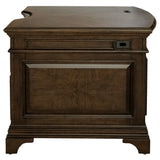 Executive Desk - Hartshill Executive Desk with File Cabinets Burnished Oak