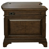 Executive Desk - Hartshill Executive Desk with File Cabinets Burnished Oak