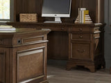 Credenza Desk - Hartshill Credenza with Power Outlet Burnished Oak | Coaster | Home Elegance USA