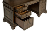 Credenza Desk - Hartshill Credenza with Power Outlet Burnished Oak | Coaster | Home Elegance USA