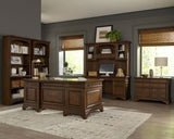 Credenza Desk - Hartshill Credenza with Power Outlet Burnished Oak | Coaster | Home Elegance USA