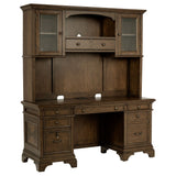 Credenza Desk W/ Hutch - Hartshill Credenza with Hutch Burnished Oak | Coaster - 881283 - Home Elegance USA - 1