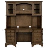 Credenza Desk W/ Hutch - Hartshill Credenza with Hutch Burnished Oak | Coaster - 881283 - Home Elegance USA - 4