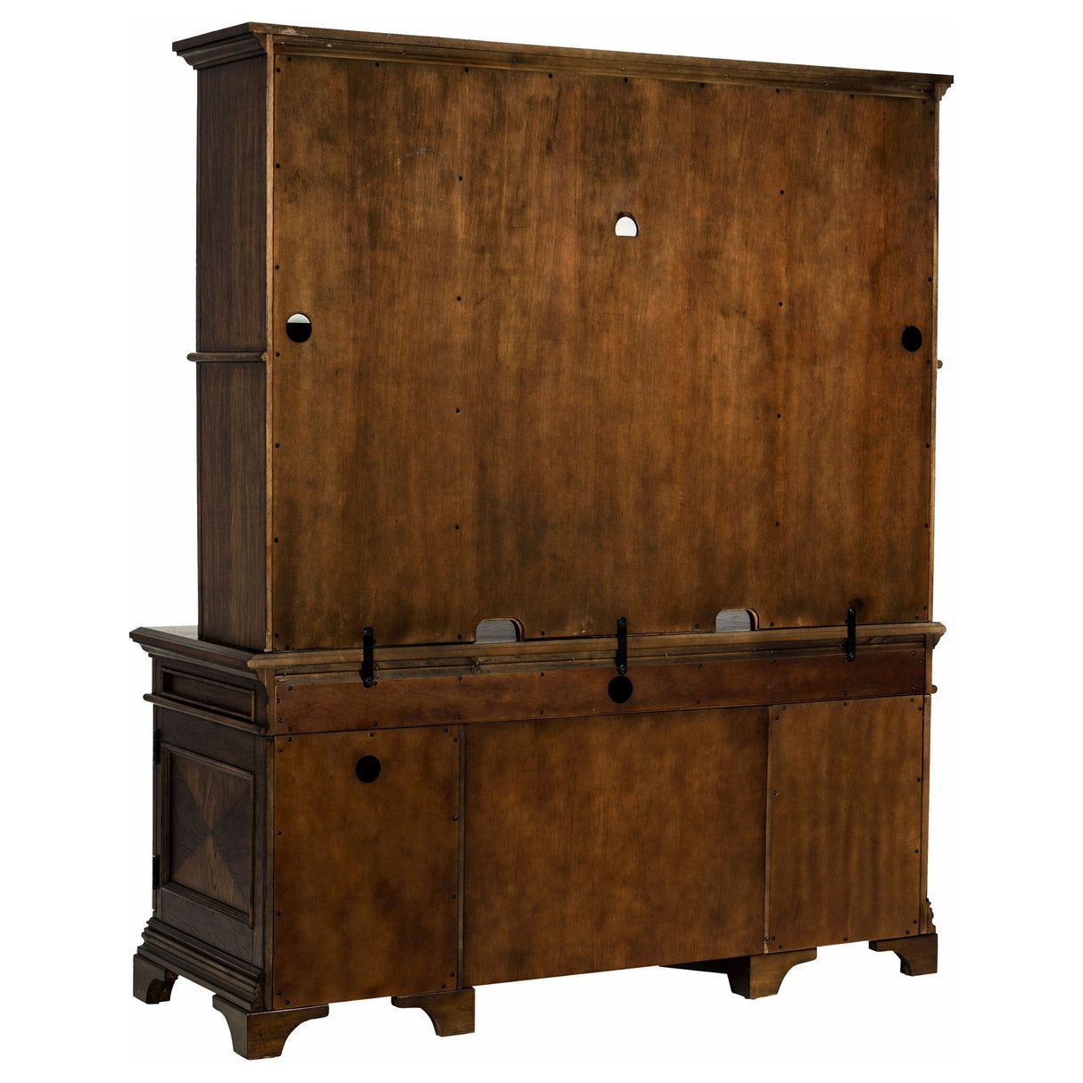 Credenza Desk W/ Hutch - Hartshill Credenza with Hutch Burnished Oak | Coaster | Home Elegance USA