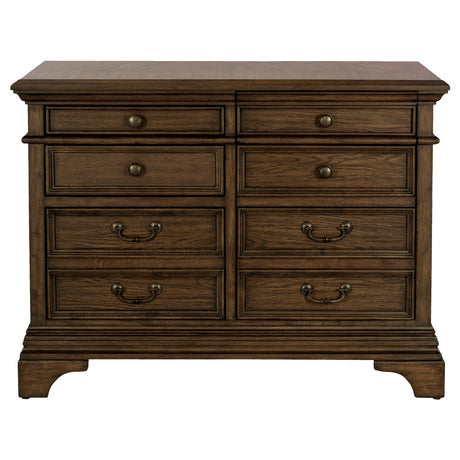 File Cabinet - Hartshill 5-drawer File Cabinet Burnished Oak