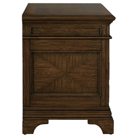 File Cabinet - Hartshill 5-drawer File Cabinet Burnished Oak