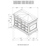 File Cabinet - Hartshill 5-drawer File Cabinet Burnished Oak