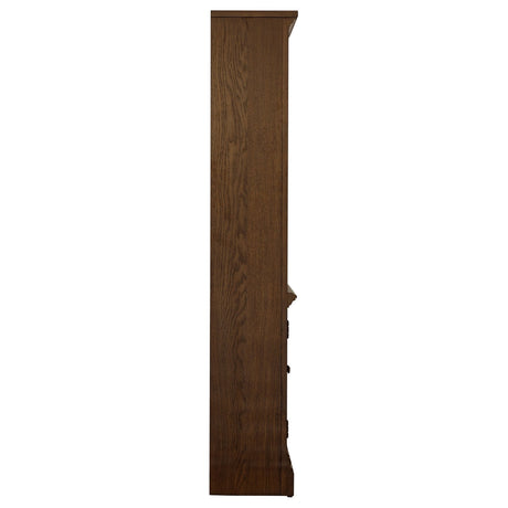 Cabinet Bookcase - Hartshill Bookcase with Cabinet Burnished Oak | Coaster | Home Elegance USA