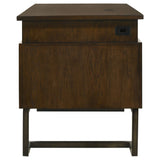 Executive Desk - Marshall 6-drawer Executive Desk Dark Walnut and Gunmetal