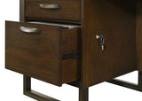 Credenza Desk - Marshall 5 - drawer Credenza Desk With Power Outlet Dark Walnut and Gunmetal | Coaster - 881292 - Home Elegance USA - 16