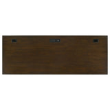 Credenza Desk - Marshall 5 - drawer Credenza Desk With Power Outlet Dark Walnut and Gunmetal | Coaster | Home Elegance USA