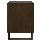 File Cabinet  - Marshall 4-drawer File Cabinet Dark Walnut and Gunmetal