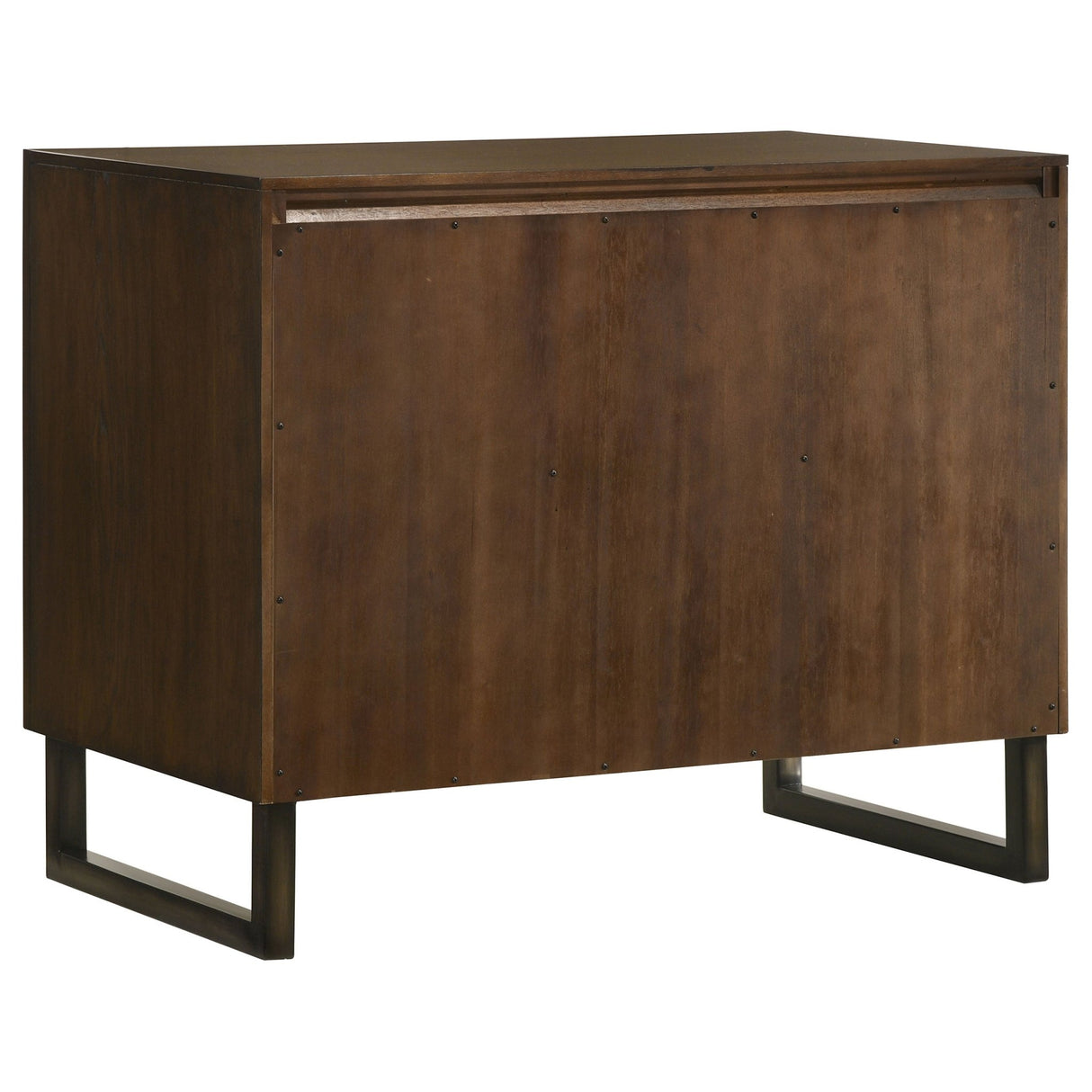 File Cabinet  - Marshall 4-drawer File Cabinet Dark Walnut and Gunmetal