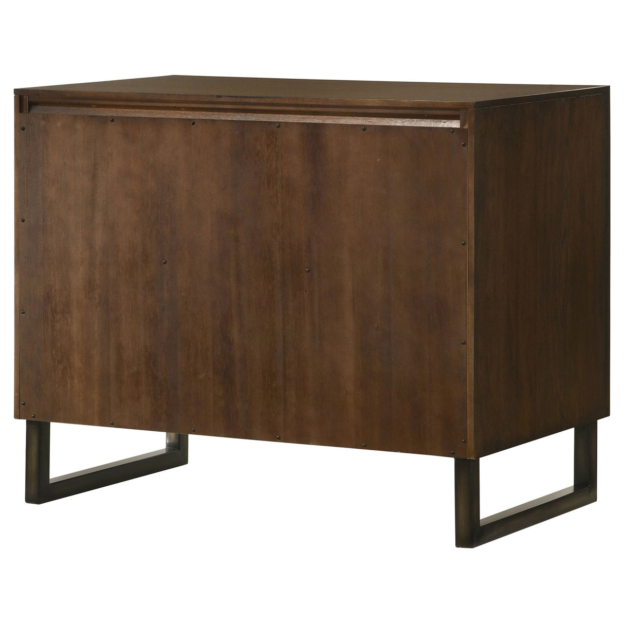 File Cabinet  - Marshall 4-drawer File Cabinet Dark Walnut and Gunmetal