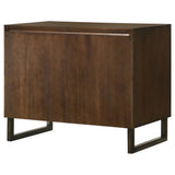 File Cabinet  - Marshall 4-drawer File Cabinet Dark Walnut and Gunmetal