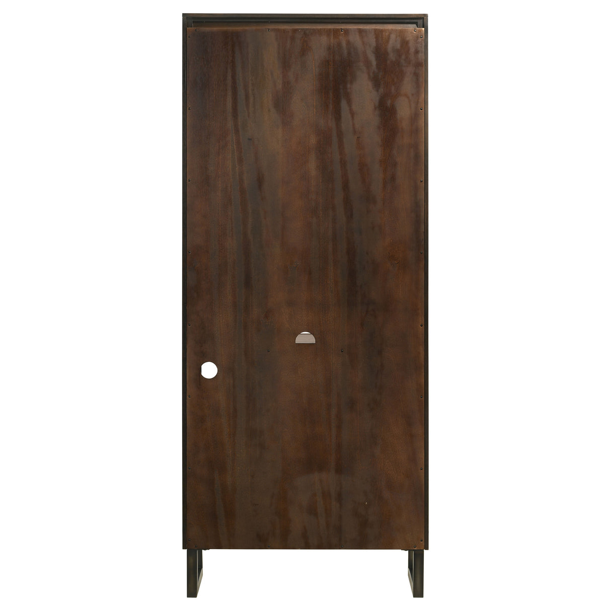 Bookcase - Marshall 5-shelf Bookcase Dark Walnut and Gunmetal