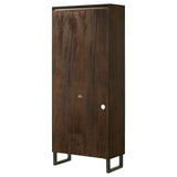 Bookcase - Marshall 5-shelf Bookcase Dark Walnut and Gunmetal