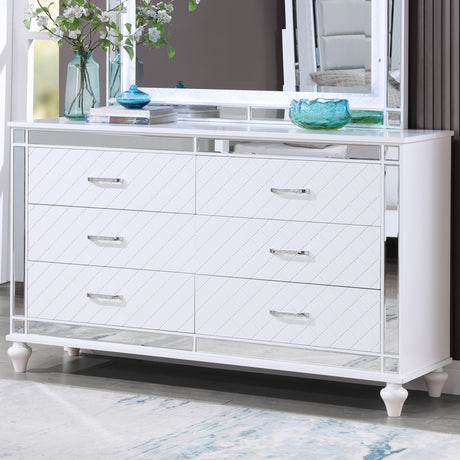 Livorno G02790-D Dresser , Silver Champagne