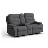 Kerrie Transitional Fabric Reclining Loveseat With Console | Flexsteel