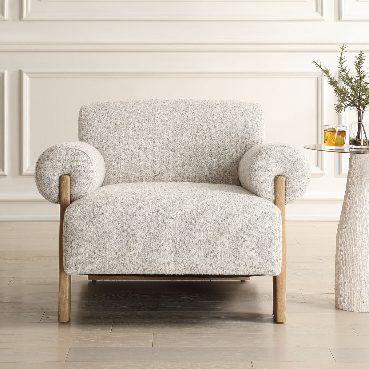 Juncture Upholstered Accent Chair - White by Uttermost - View 2