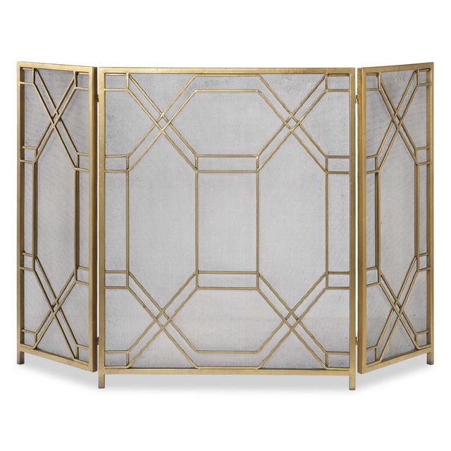 Rosen Fireplace Screen - Gold by Uttermost - View 1