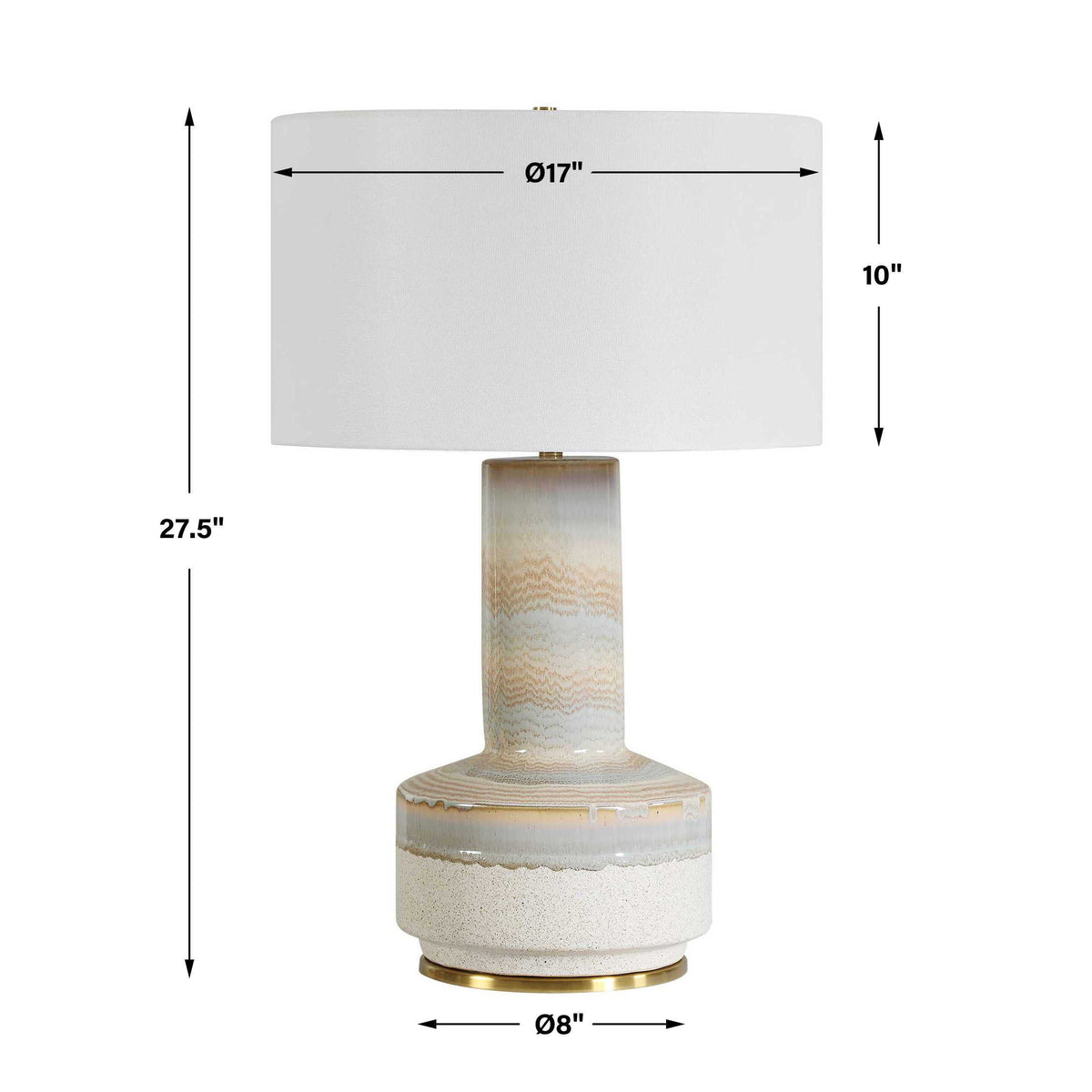 Armitage Textured Table Lamp Blue / Brown / Gray / White - Light Blue / White by Uttermost - View 8