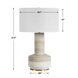 Armitage Textured Table Lamp Blue / Brown / Gray / White - Light Blue / White by Uttermost - View 8