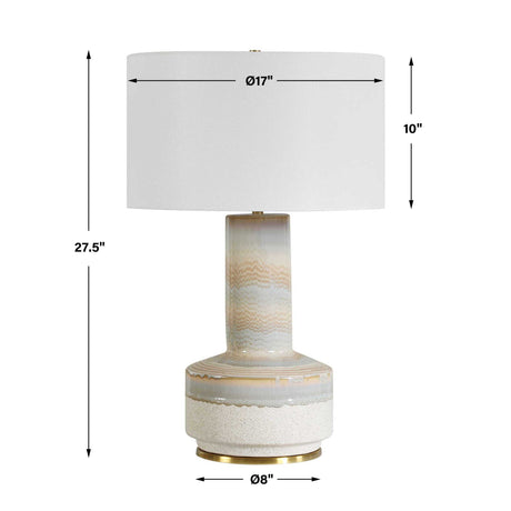 Armitage Textured Table Lamp Blue / Brown / Gray / White - Light Blue / White by Uttermost - View 8