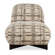 Evans Modern Armless Accent Chair Beige / Brown - Beige / Dark Brown by Uttermost - View 1