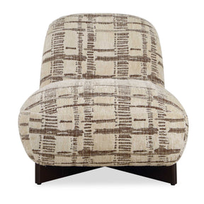 Evans Modern Armless Accent Chair Beige / Brown - Beige / Dark Brown by Uttermost - View 1