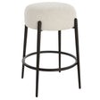 Arles Plush Counter Stool - Black / White by Uttermost - View 1