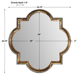 Lourosa Mirror - Gold / Silver by Uttermost - View 6