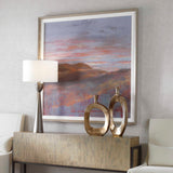 Dawn On The Hills Framed Print - Purple / Light Brown by Uttermost - View 3