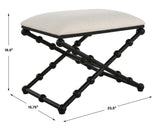 Iron Drops Small Bench - White / Black by Uttermost - View 7
