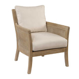 Encore Natural Armchair - White / Light Brown by Uttermost - View 3