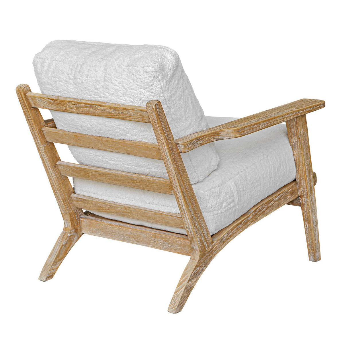 Laid Back Back Sheepskin Accent Chair - White by Uttermost - View 6