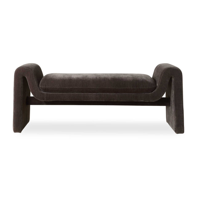 Manson Modern Bench Charcoal - Dark Gray by Uttermost - View 1