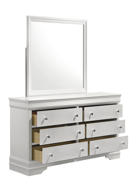 Blaze Upholstered Modern Style 5 Pc Queen Bedroom Set with LED Headboard Made with Wood in White(CA WAREHOUSE) - sold by Home Elegance USA