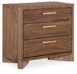Eleana Three Drawer Nightstand Light Caramel - Dark Brown by Hooker Furniture - View 1