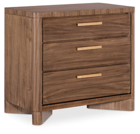 Eleana Three Drawer Nightstand Light Caramel - Dark Brown by Hooker Furniture - View 1