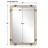 Elsher Mirror - Gold by Uttermost - View 6