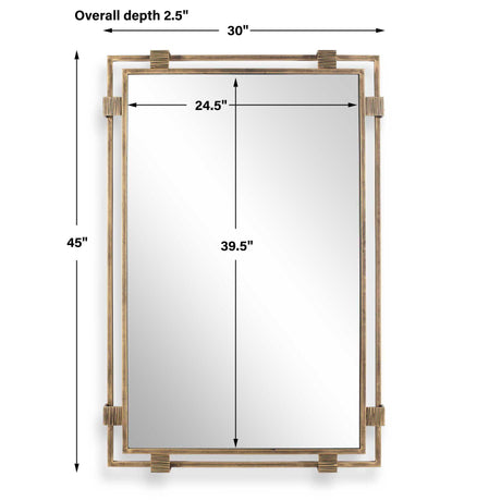Elsher Mirror - Gold by Uttermost - View 6