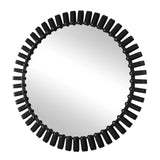 Jael Round Iron Bands Mirror - Black by Uttermost - View 4