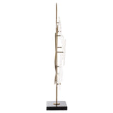 Glass Garden Table Sculpture Gold / White - White / Gold by Uttermost - View 5