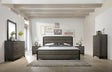 Ioana Antique Grey Wood 6-piece King Size Bedroom Set, Dresser, Mirror, 2 Night Stands , Chest - sold by Home Elegance USA