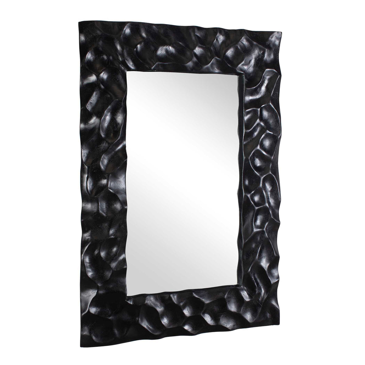 Malosi Carved Mirror - Black by Uttermost - View 3